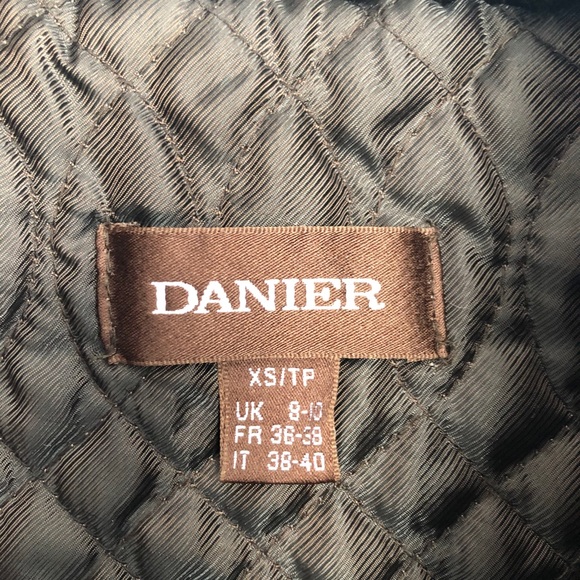 DANIER BROWN LEATHER JACKET W FUR - Picture 8 of 9